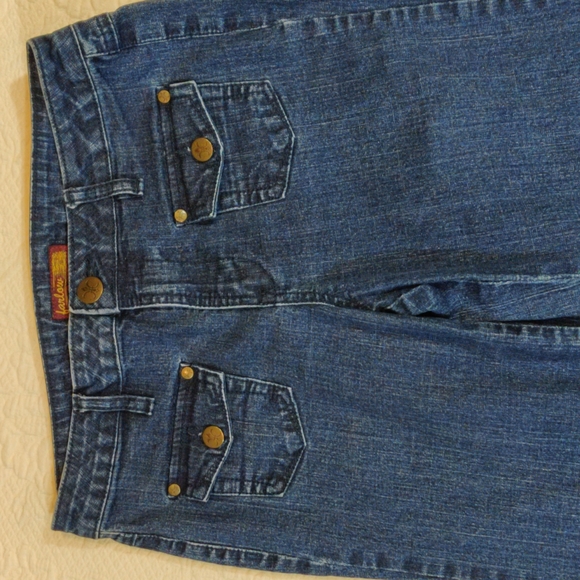 Farlow Wide Leg Bell Bottom Blue Jeans - Picture 4 of 11